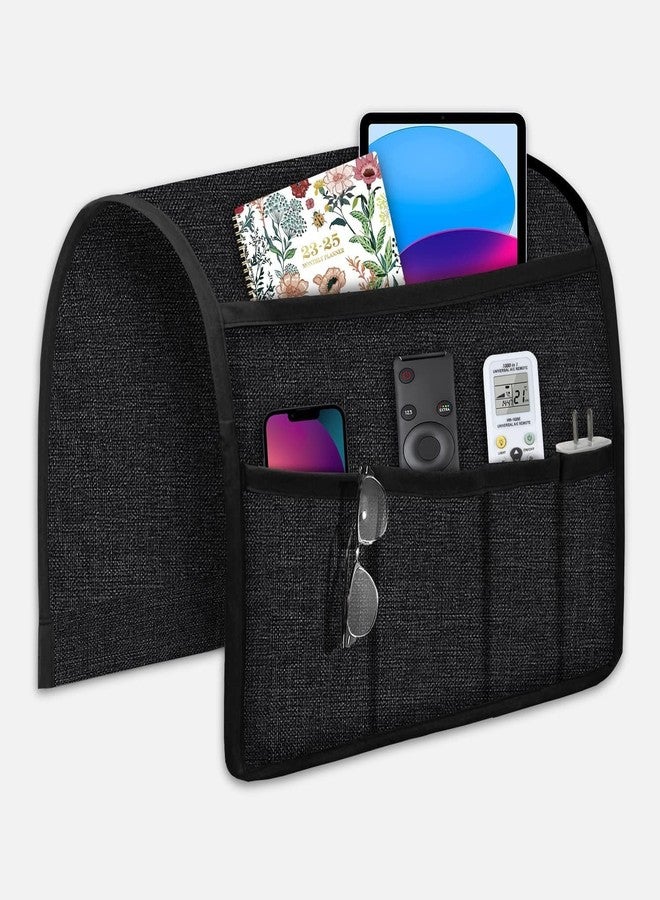DHARMATMAJ Armrest Organizer Armchair Caddy Remote Control Holder for Couch Non Slip Sofa Arm Chair Caddie with 5 Pocket Storage for Magazine Tablet - Image 1